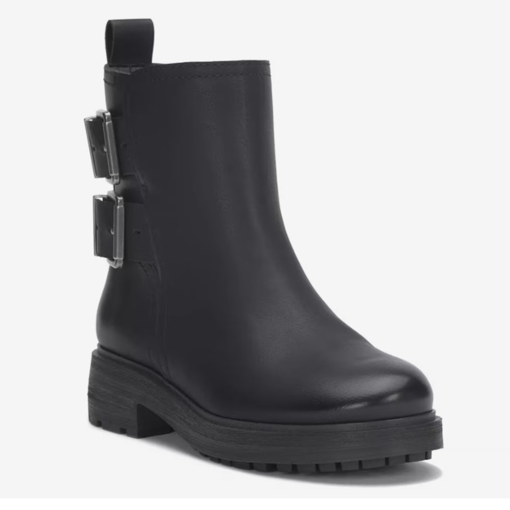 NEW Lucky Brand Black Lug Combat Boots /Motorcycle Boot Size 8